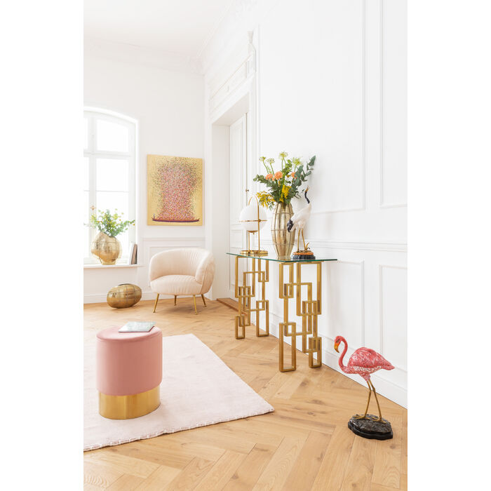 2ReRy8ci9d7VJ4 Sessel PERUGIA Samtoptik Edelstahl Creme Gold 79x75x75cm