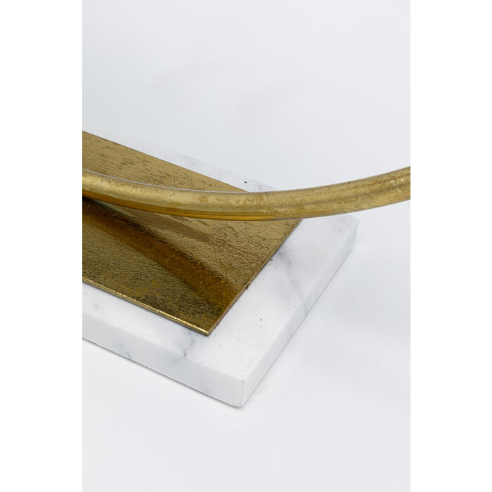 83bowDq7qsmzms Dekofigur ELEMENTS Heart Hand Gold Schwarz Marmor 62x60x15cm
