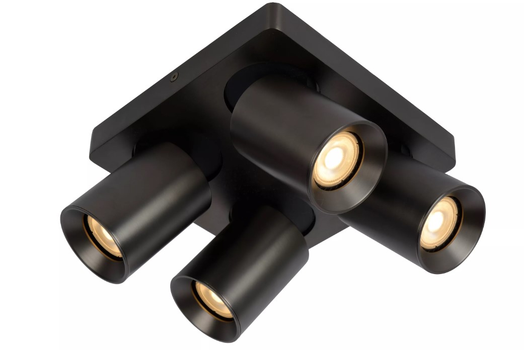1oCF8jaYVoF0s7 Deckenstrahler NIGEL Aluminium GU10 4x5W 1280lm 2200K~3000K Dim-To-Warm 20x20x11,5cm