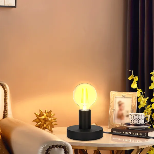 Tischleuchte Eisen E27 ohne Leuchtmittel 11x7x9,5cm