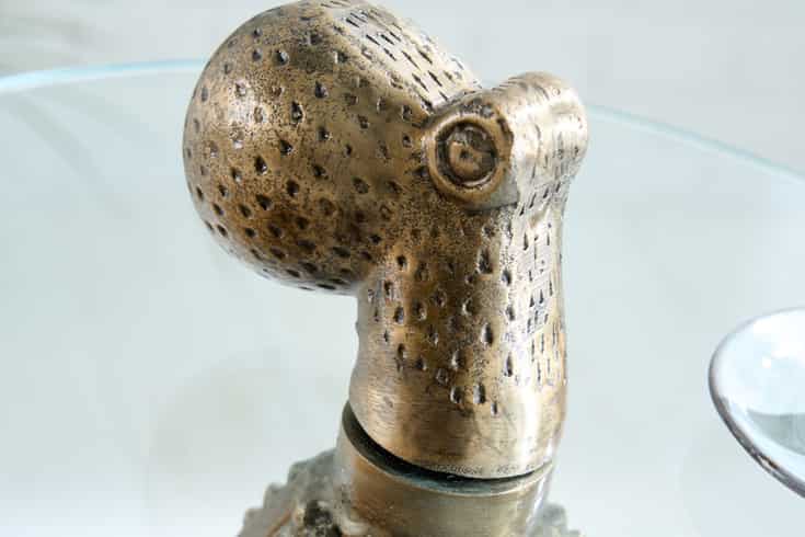5Fucj6PziGwMO6 Beistelltisch WILDLIFE OCTOPUS Metall Glas Messing Handarbeit 45x45x67cm