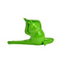 Dekofigur YOGA FROSCH Polyresin Grün 6x17x12cm
