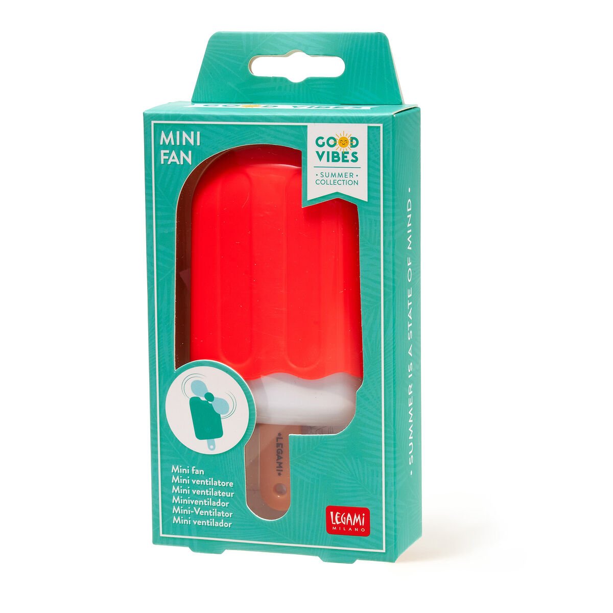 Tragbarer Mini-Ventilator - Mini Fan - Eis am Stiel 2,5x6x12cm