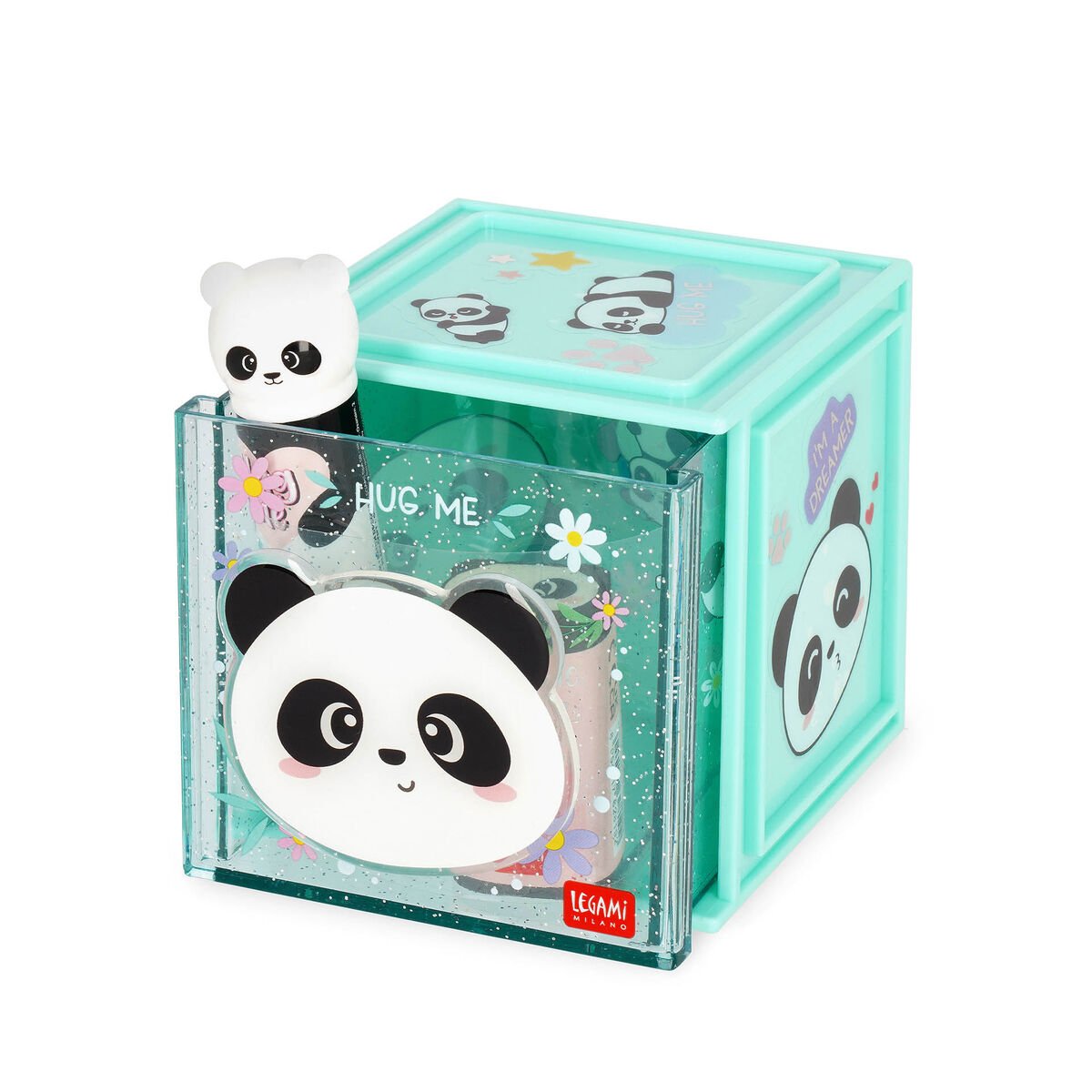 Erweiterbare Schreibtischbox - Cutie Cube PANDA