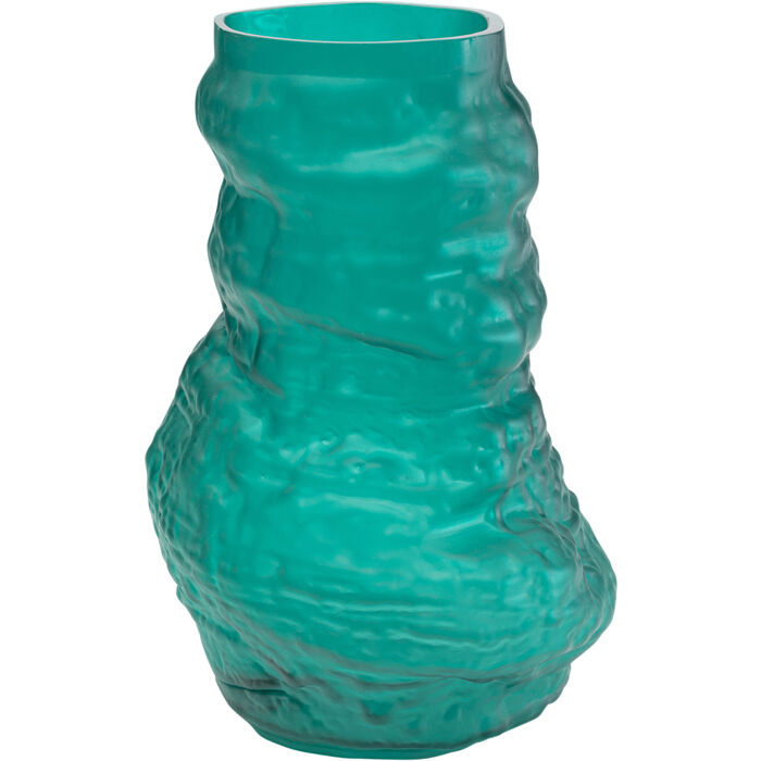 Vase Enrique Türkis mundgeblasen Unikat 46,5x34x27cm
