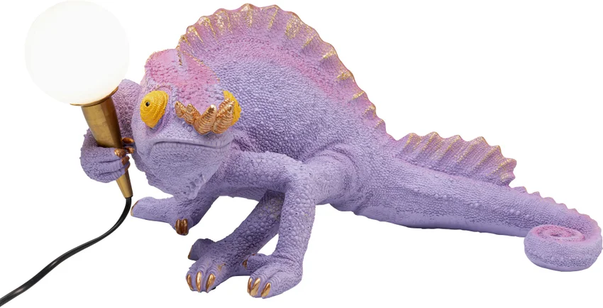 Tischleuchte CHAMELEON Polyresin Violett E27 32x43,5x21,5cm  Tischleuchte CHAMELEON Polyresin Violett E27 32x43,5x21,5cm
