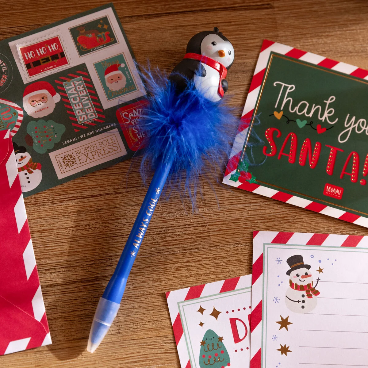 Leuchtender Kugelschreiber Writing is Magic Pinguin ALWAYS COOL