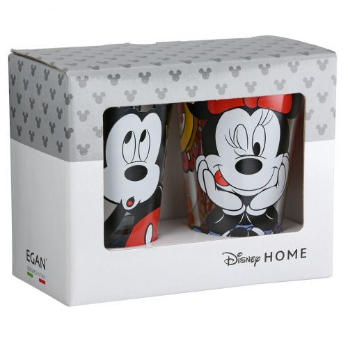 37wAC0agFTtnIM 2er-Trinkglas Set MICKEY & MINNIE Glas Mehrfarbig 310ml 8,5x8,5x12,5cm
