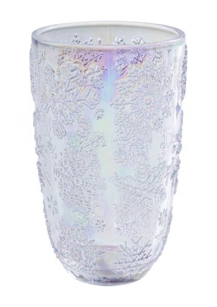 Wasserglas Ice Flowers Colore handgearbeitet 400ml 14x8x8cm