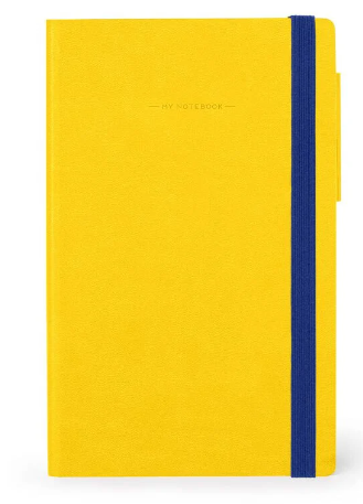 Liniertes Notizbuch - Medium - My Notebook 13x21cm 192 nummerierte Seiten Yellow Freesia Gelb