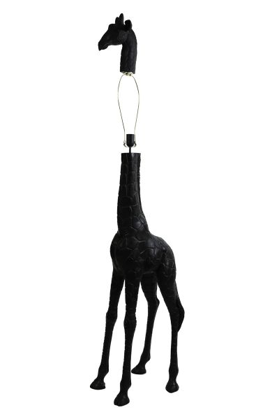 Stehleuchte GIRAFFE Polyresin E27 Schwarz 44x33,5x184 cm