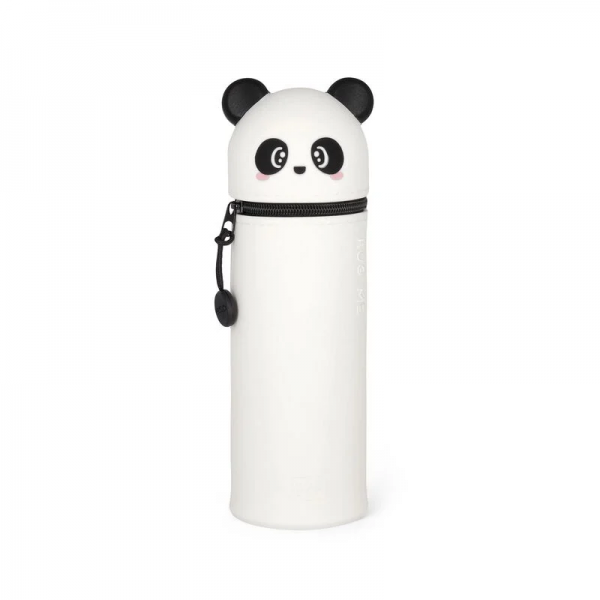 2-in-1-Federmäppchen aus Silikon - Kawaii - Panda