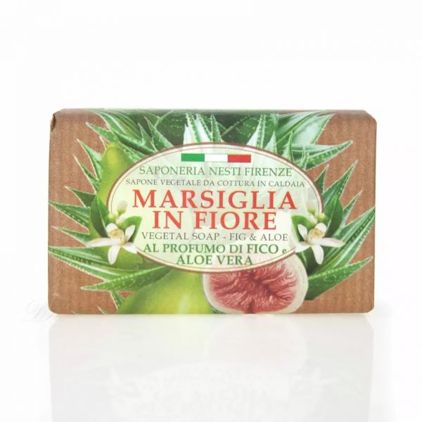 Marsiglia in Fiore Fico &amp; Aloe Vera Vegane Seife 125g