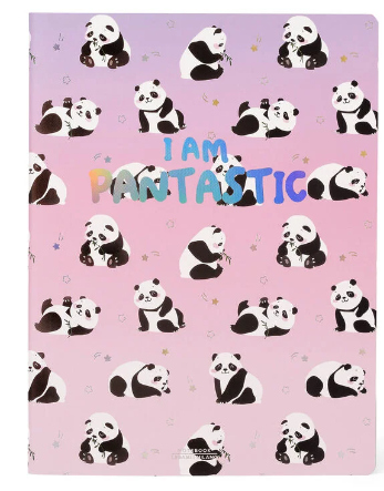 Liniertes Notizbuch - Large B5 - My Notebook 18,5x24,8cm 100 Seiten Panda