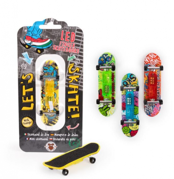 LET&#039;S SKATE LED Finger-Skateboard 9,6x2,5x1,3cm