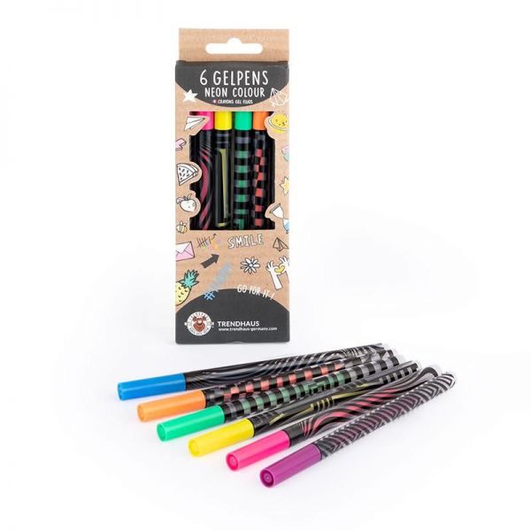 ALLES FÜR DIE SCHULE Neon Gelstifte-Set 6tlg.