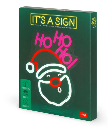 Neon-Effekt-Led-Light-Schild - It&#039;s a Sign - Weihnachtsmann