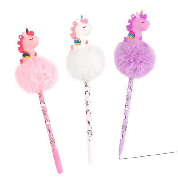 DREAMLAND Pom-Pom Gelstifte mit Einhorn Topper