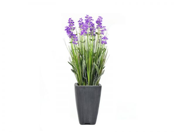 Lavendel Kunstpflanze lila im Dekotopf 45cm