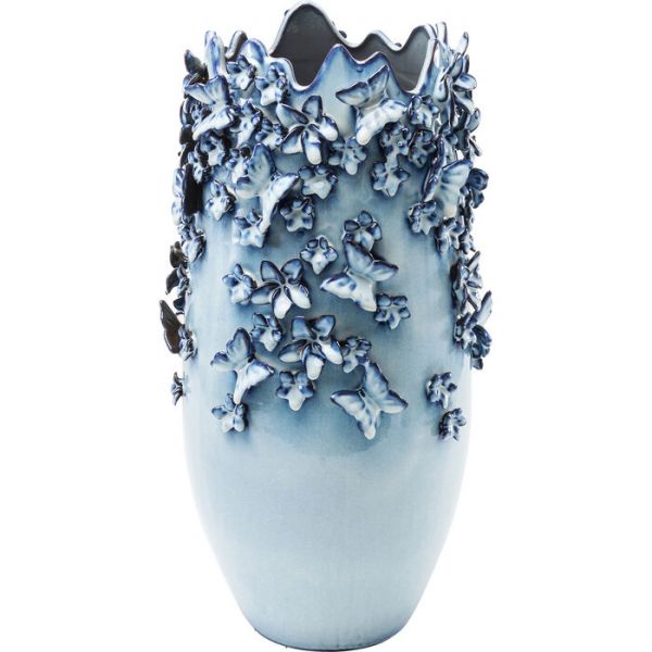 Vase Butterflies Lightblue 49,5x28x28cm