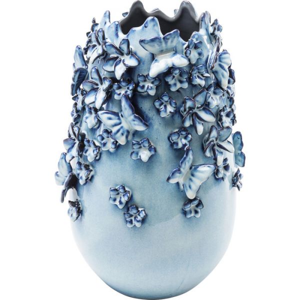 Vase Butterflies Lightblue 35,5x23x23cm