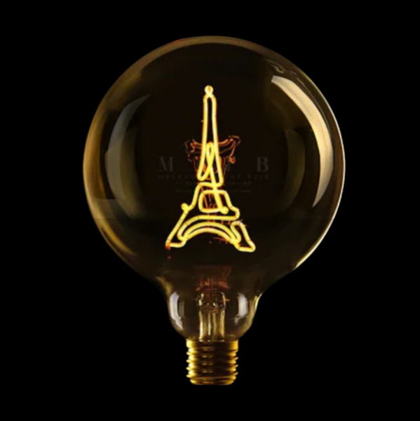 LED Globebirne EIFFEL TOWER G125 E27 2,5W 2200K dimmbar