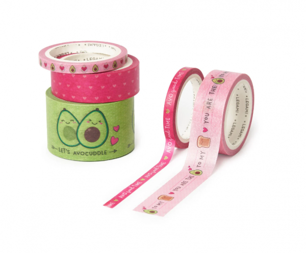 Papier-Klebebänder - Tape bei Tape Washi Tape 5er-Set Avocado