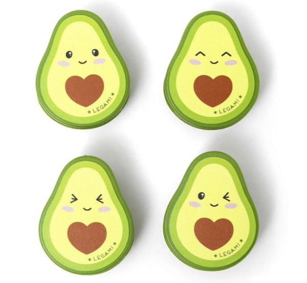 Verschlussklammern mit &quot;Avocado&quot;-Motiv 4er Set