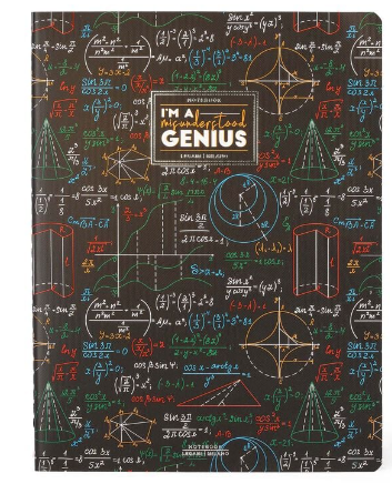 Liniertes Notizbuch - Large B5 - My Notebook 18,5x24,8cm 100 Seiten Genius