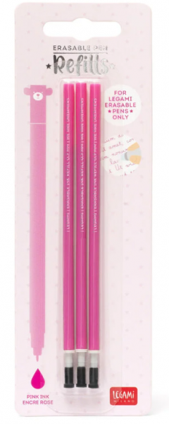 Ersatzmine für löschbaren Gelstift 3er Set 0,7mm Pink