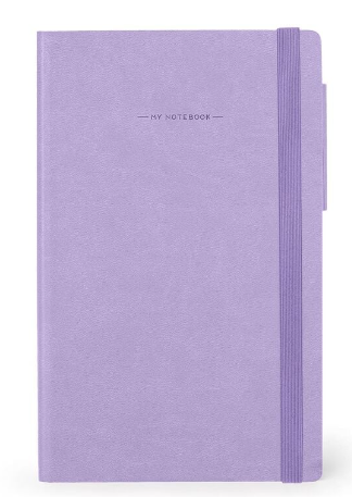 Liniertes Notizbuch - Medium - My Notebook 13x21cm 192 nummerierte Seiten Lavender Lila