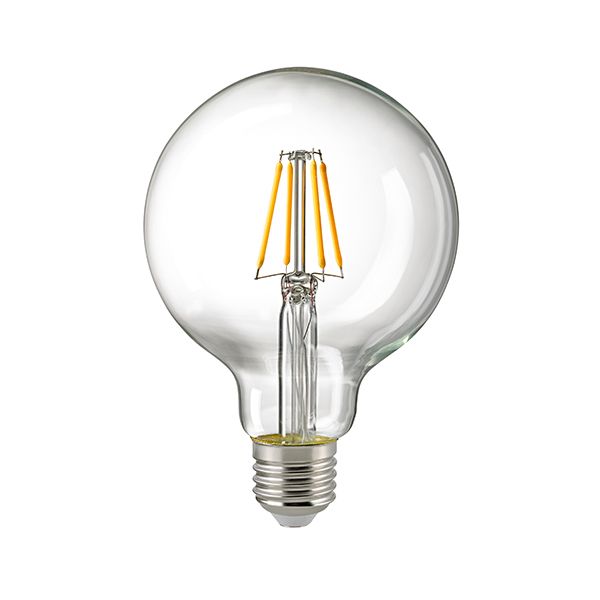 LED Filament Leuchtmittel Globe klar 7W E27 806lm 2700K dimmbar