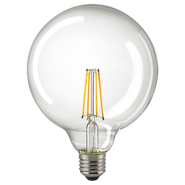 LED Filament Leuchtmittel Globe klar 7W E27 806lm 2700K dimmbar