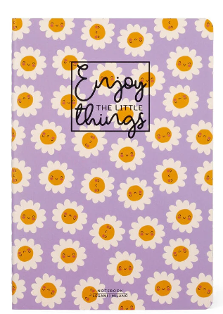 Liniertes Notizbuch - Medium A5 - My Notebook 14,2x21cm 80 Seiten Daisy