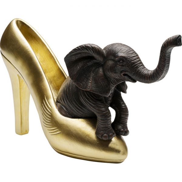 Deko Figur Elephant Shoe Fetish handbemalt Unikat 19x34x9cm