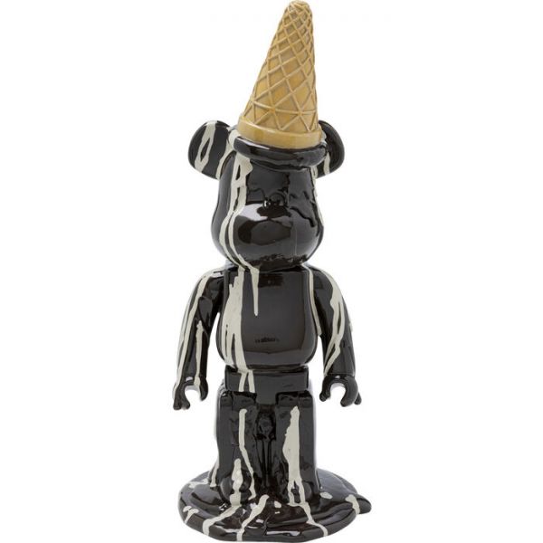 Deko Figur Gelato Bear Schwarz 39,5x16x14,5cm