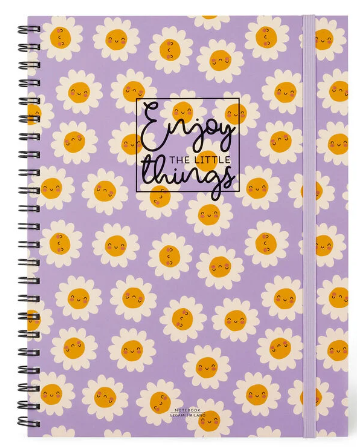 3-in-1 Notebook mit Spiralbindung - Maxi A4 - 22x29,5cm 204 Seiten Daisy