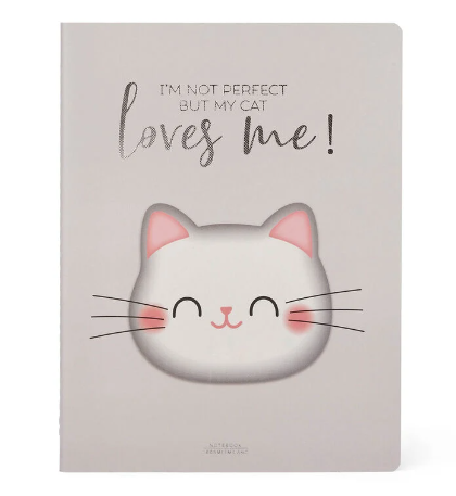 Liniertes Notizbuch - Large B5 - My Notebook 18,5x24,8cm 100 Seiten Meow Kitty Katze