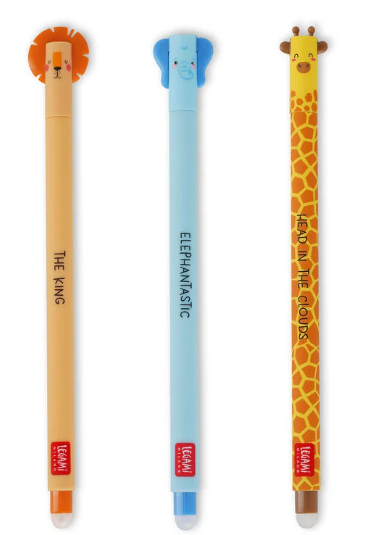 Set mit 3 löschbaren Gelstiften - Erasable Pen &quot;Wild Savannah&quot;