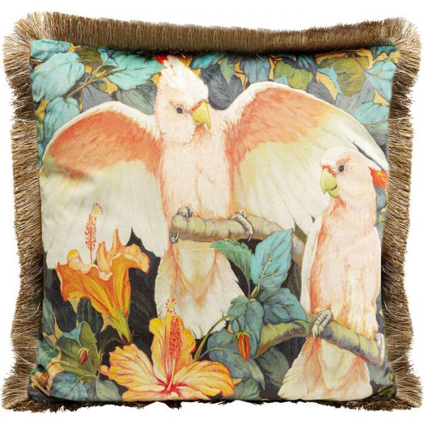 Kissen PARROTS LIFE handgearbeitet Unikat 45x45x15cm