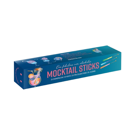 All Flavours Mocktail-Sticks Alkoholfrei – 6er Box mit Cosmopolitan, Mojito &amp; Pina Colada