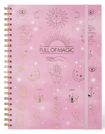 3-in-1 Notebook mit Spiralbindung - Maxi A4 - 22x29,5cm 204 Seiten Magic