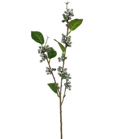 Künstlicher Zweig Beeren stahlblau 64 cm