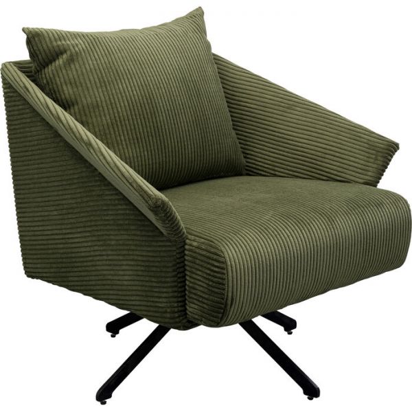 Drehsessel MILO GREEN Bouclé Grün 49x84x71cm