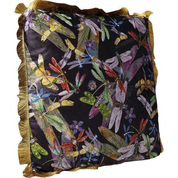 Kissen TROPICAL GARDEN Fringe Samtstoff 45x45x8cm